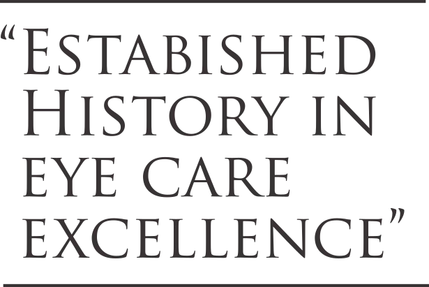 Text: Established history in eye care excellence